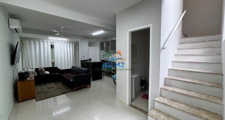 Maravilhoso Sobrado com 03 suítes – 150 metros da Praia de Massaguaçu – Mobiliado