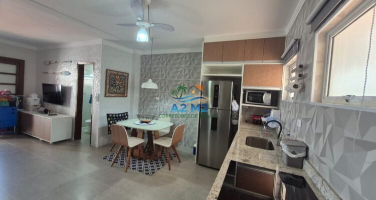 STÚDIO em Condomínio Frente ao Mar na Praia de Massaguaçu com Móveis Planejados!!