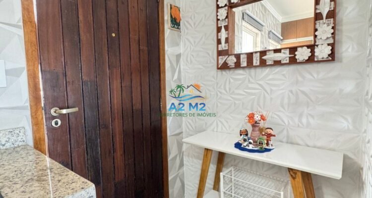 STÚDIO em Condomínio Frente ao Mar na Praia de Massaguaçu com Móveis Planejados!!