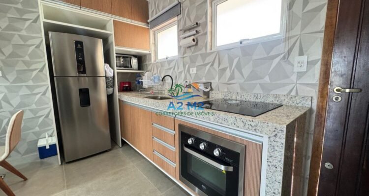 STÚDIO em Condomínio Frente ao Mar na Praia de Massaguaçu com Móveis Planejados!!