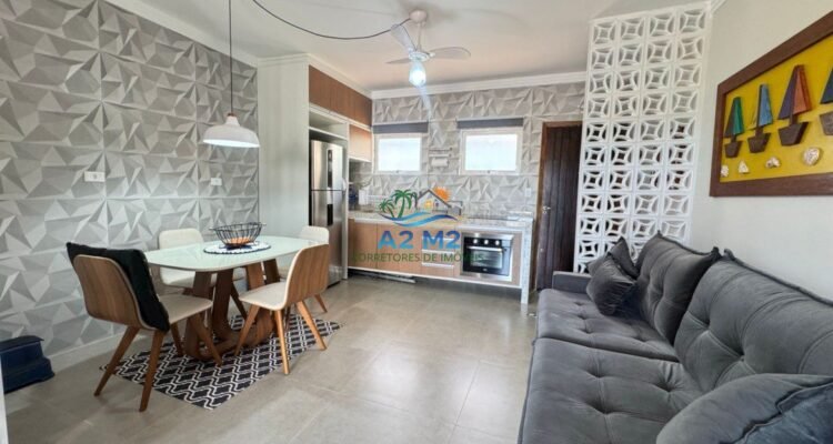 STÚDIO em Condomínio Frente ao Mar na Praia de Massaguaçu com Móveis Planejados!!