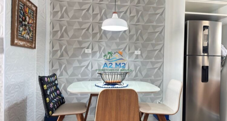 STÚDIO em Condomínio Frente ao Mar na Praia de Massaguaçu com Móveis Planejados!!