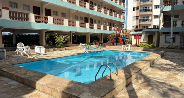 STÚDIO em Condomínio Frente ao Mar na Praia de Massaguaçu com Móveis Planejados!!