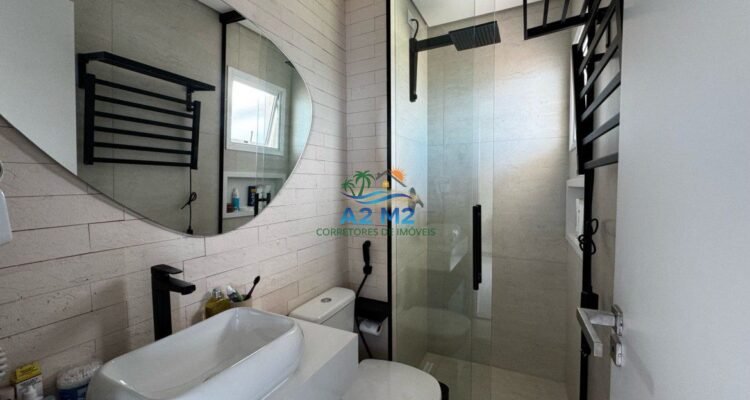 Apartamento Vista Mar , Mobiliado 3 dor. sendo 1 suite , varanda gourmet , na praia da Massaguaçu em Caraguatatuba