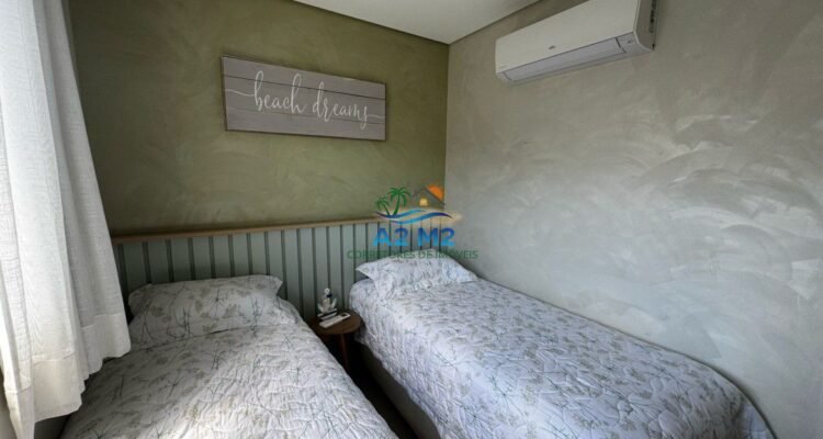 Apartamento Vista Mar , Mobiliado 3 dor. sendo 1 suite , varanda gourmet , na praia da Massaguaçu em Caraguatatuba