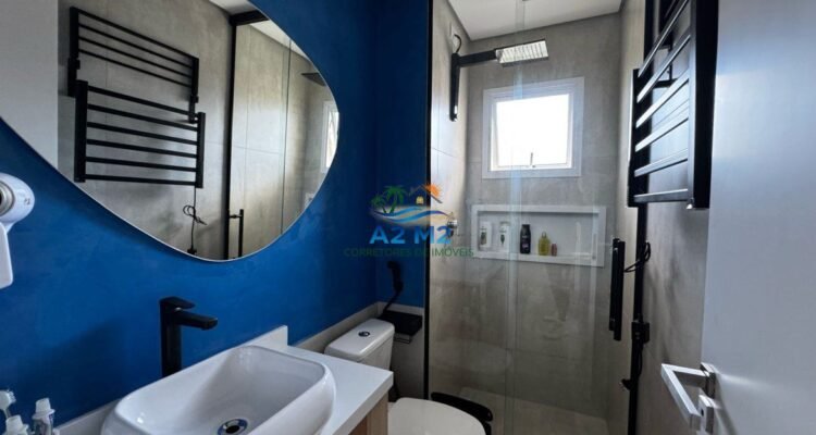 Apartamento Vista Mar , Mobiliado 3 dor. sendo 1 suite , varanda gourmet , na praia da Massaguaçu em Caraguatatuba