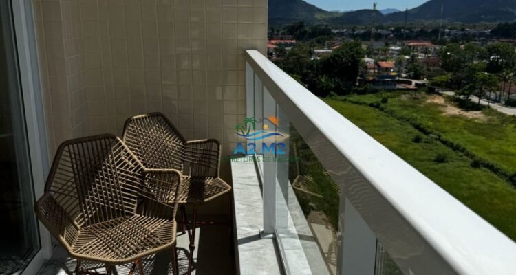 Apartamento Vista Mar , Mobiliado 3 dor. sendo 1 suite , varanda gourmet , na praia da Massaguaçu em Caraguatatuba