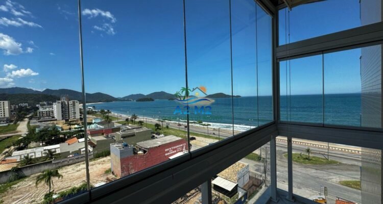Apartamento Vista Mar , Mobiliado 3 dor. sendo 1 suite , varanda gourmet , na praia da Massaguaçu em Caraguatatuba