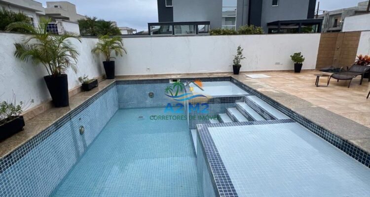 Casa de alto padrão para locação definitiva – 4 suítes – Condomínio Costa Nova, frente ao mar, Massaguaçu, Caraguatatuba