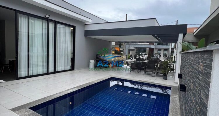 Casa de Alto Padrão – 4 Suítes – Condomínio Costa Nova, Praia do Massaguaçu, Caraguatatuba (Litoral Norte SP)