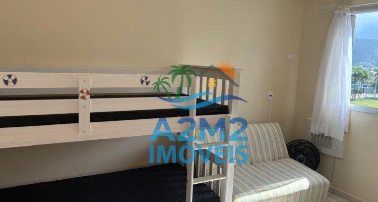 Apartamento 2 dorm. vista mar na praia da Massaguaçu em Caraguatatuba