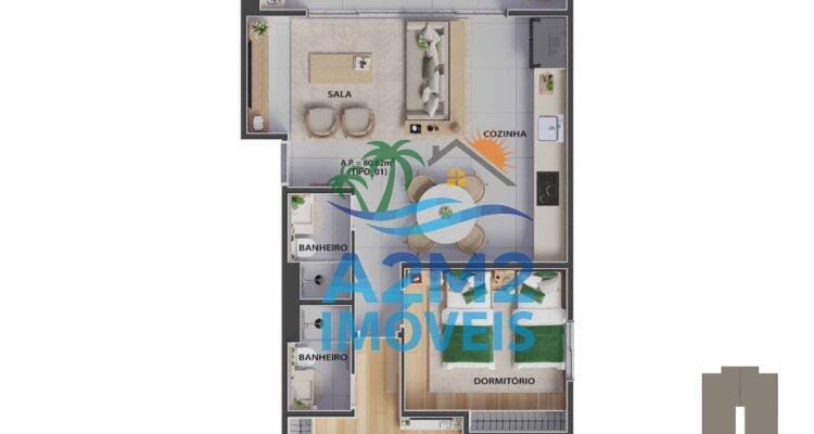 Empreendimento frente mar na praia da Massaguaçu